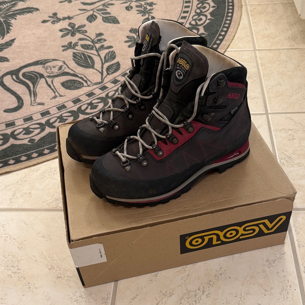 Asolo Lagazuoi GV Women’s Hiking Boots in Black and Magenta